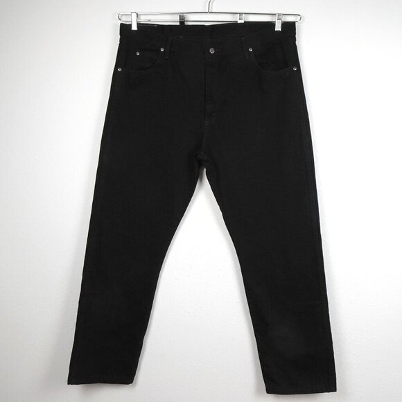 Wrangler Denim Jeans Men's Size 42x32 Black Cotton - Picture 1 of 9